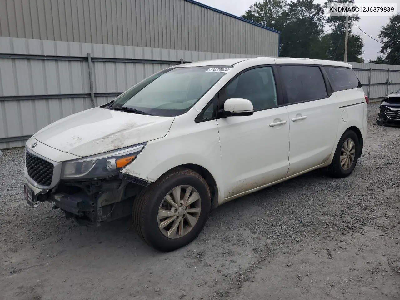 2018 Kia Sedona L VIN: KNDMA5C12J6379839 Lot: 71893004