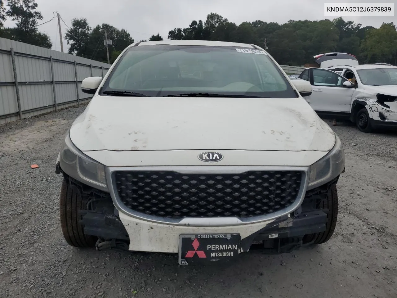 2018 Kia Sedona L VIN: KNDMA5C12J6379839 Lot: 71893004