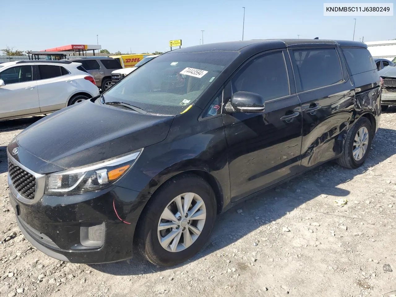 2018 Kia Sedona Lx VIN: KNDMB5C11J6380249 Lot: 74443594