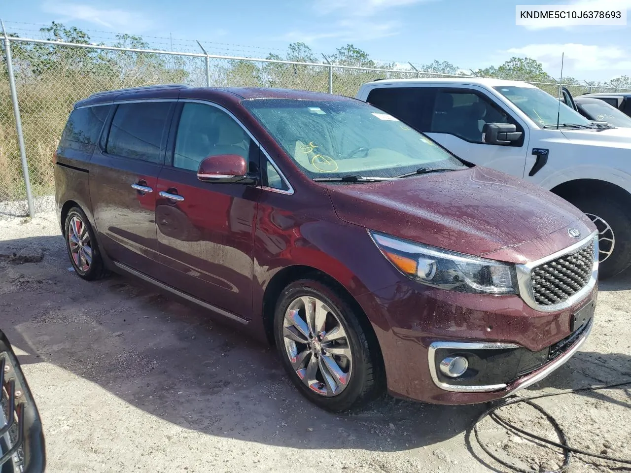 2018 Kia Sedona Sxl VIN: KNDME5C10J6378693 Lot: 75202054