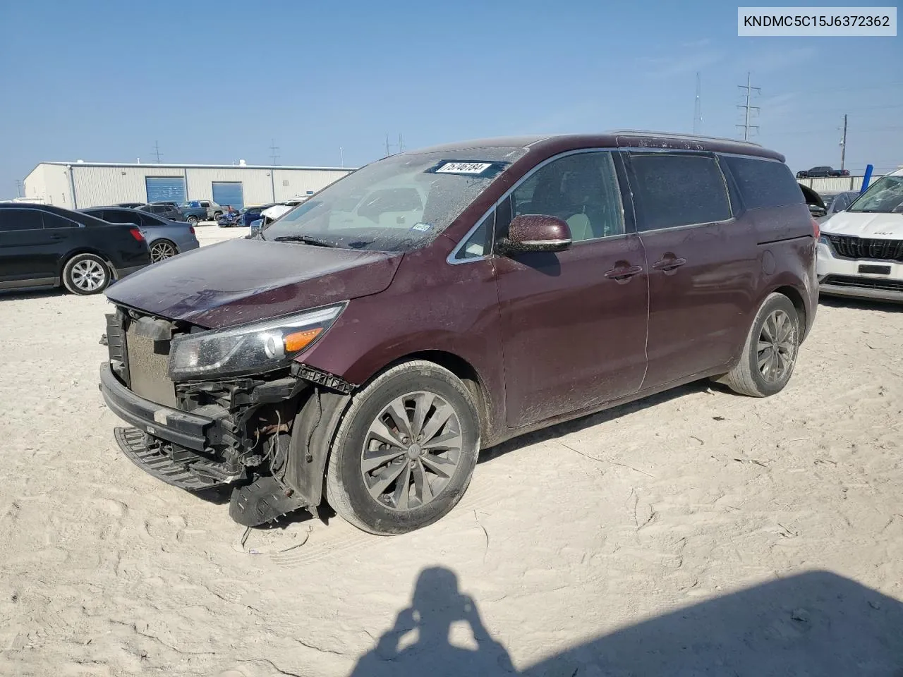 2018 Kia Sedona Ex VIN: KNDMC5C15J6372362 Lot: 75746184