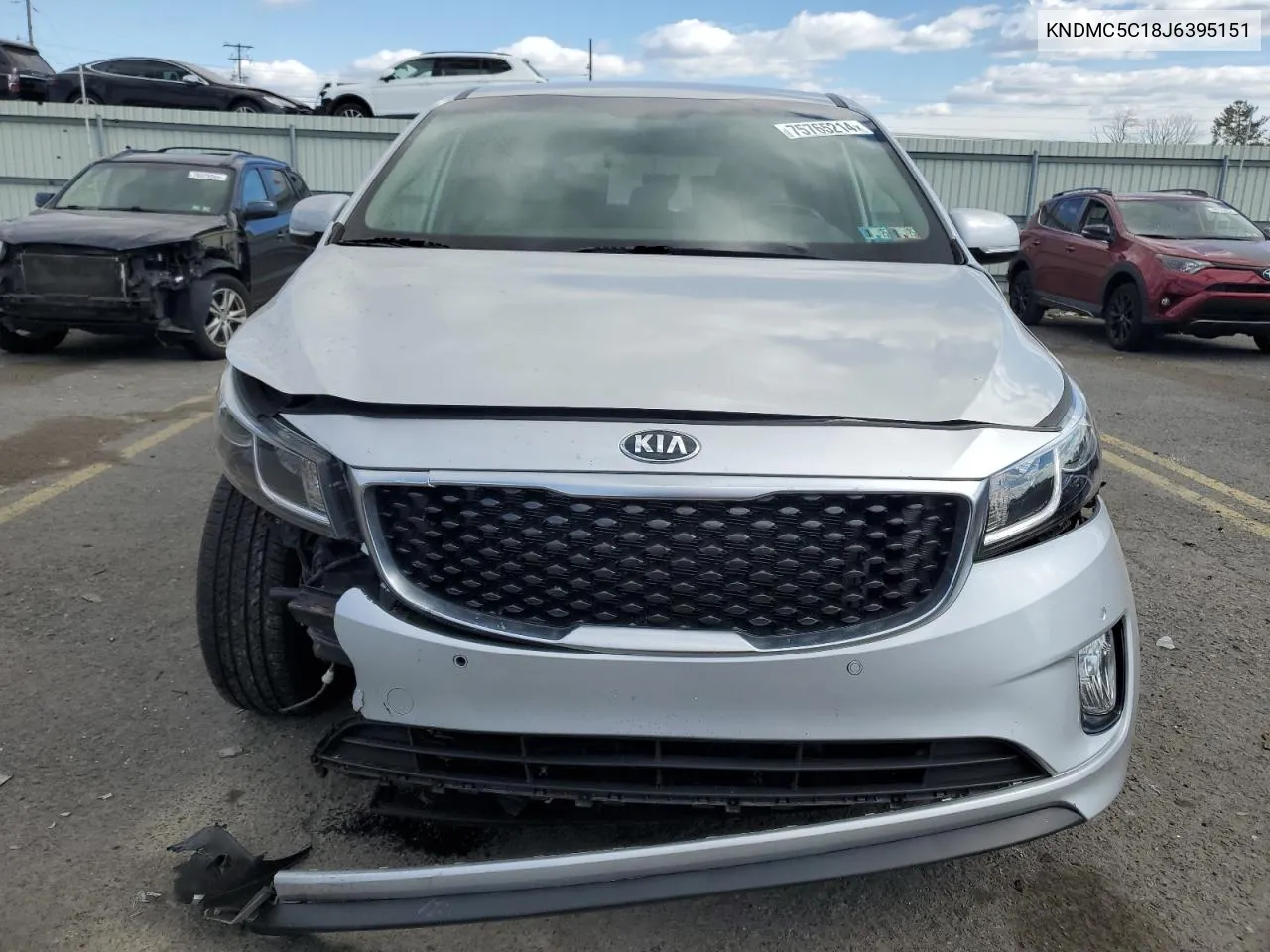 2018 Kia Sedona Ex VIN: KNDMC5C18J6395151 Lot: 75765214