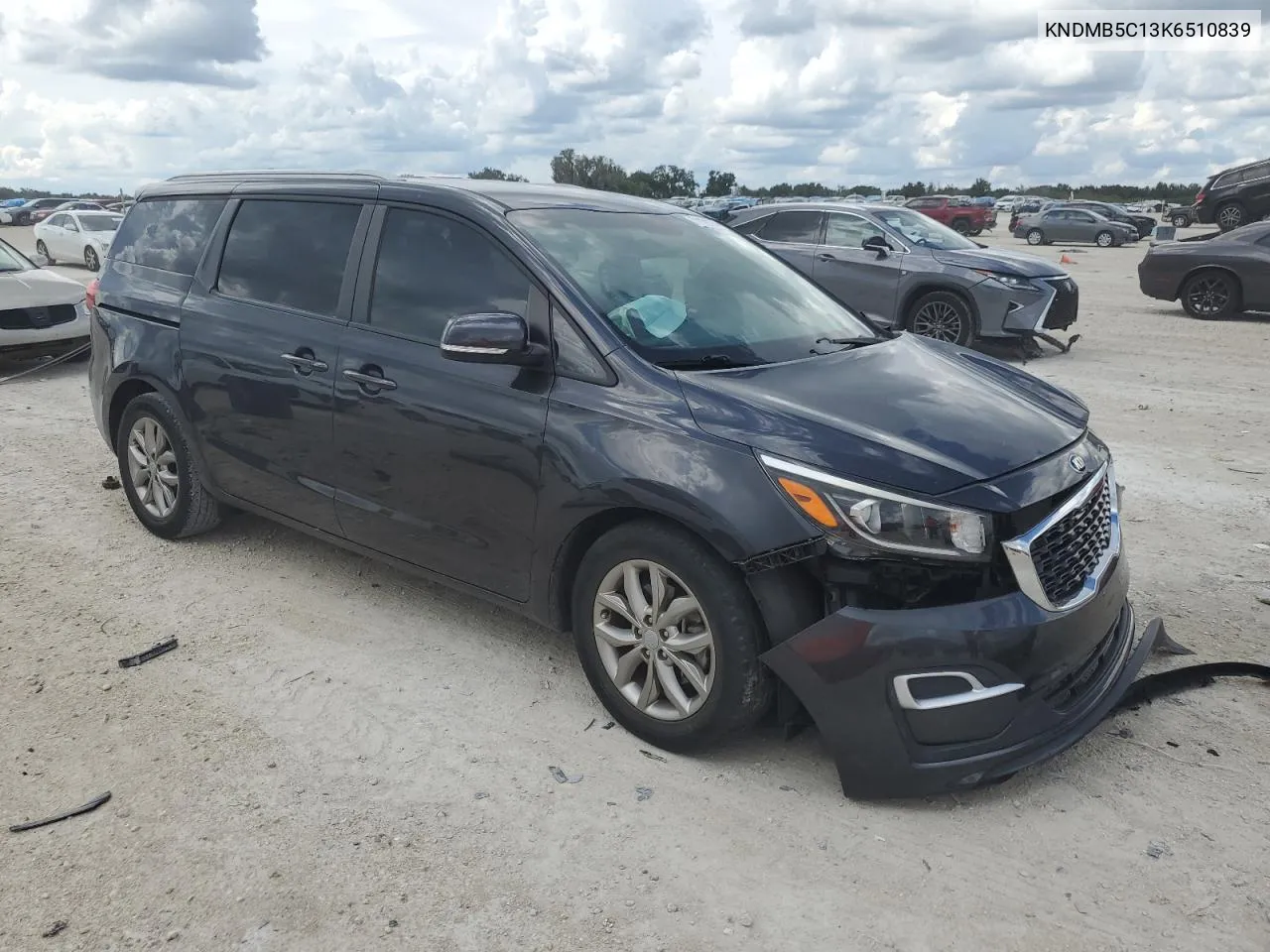 KNDMB5C13K6510839 2019 Kia Sedona Lx