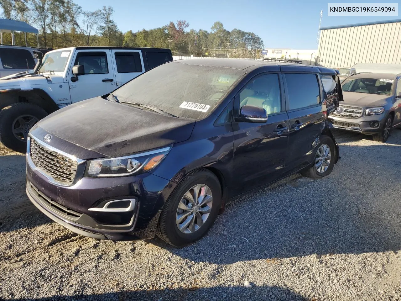 2019 Kia Sedona Lx VIN: KNDMB5C19K6549094 Lot: 71778104