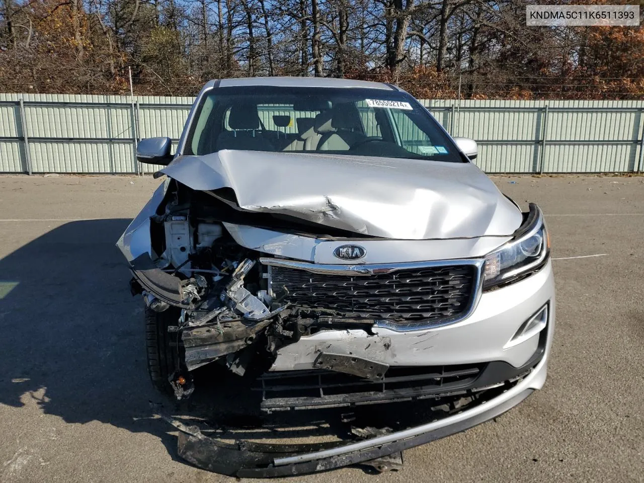 2019 Kia Sedona L VIN: KNDMA5C11K6511393 Lot: 78555274