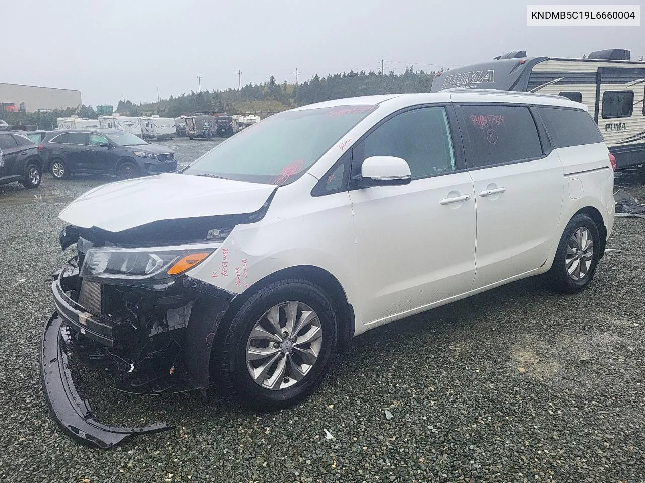 2020 Kia Sedona Lx VIN: KNDMB5C19L6660004 Lot: 74845304