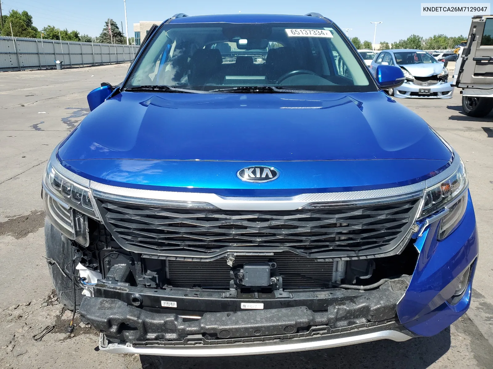 2021 Kia Seltos Sx VIN: KNDETCA26M7129047 Lot: 65137334