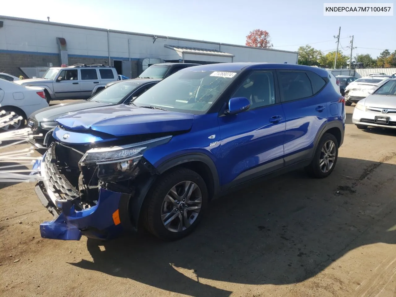 2021 Kia Seltos Lx VIN: KNDEPCAA7M7100457 Lot: 71268074