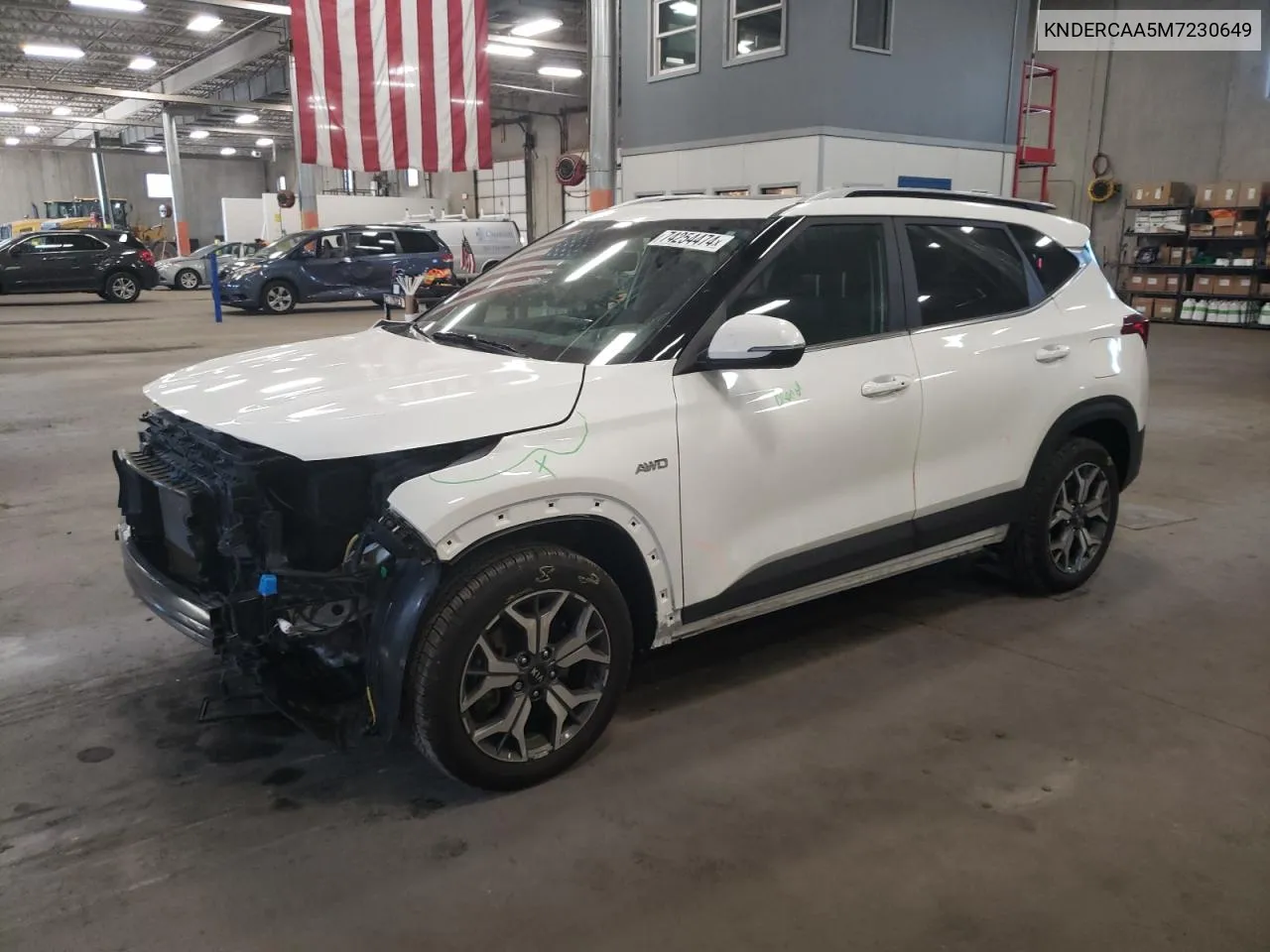 2021 Kia Seltos Ex VIN: KNDERCAA5M7230649 Lot: 74254474