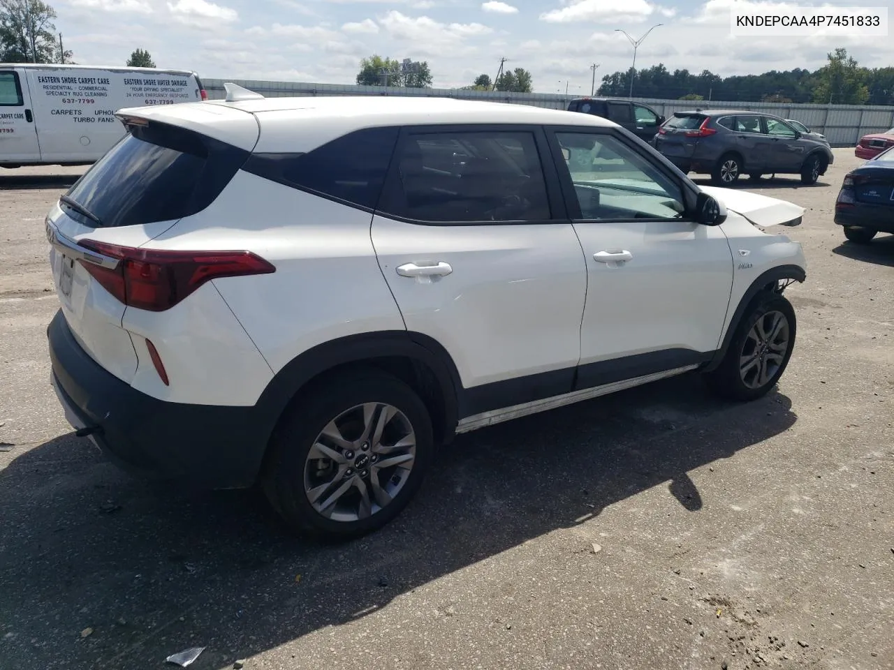 2023 Kia Seltos Lx VIN: KNDEPCAA4P7451833 Lot: 69873034