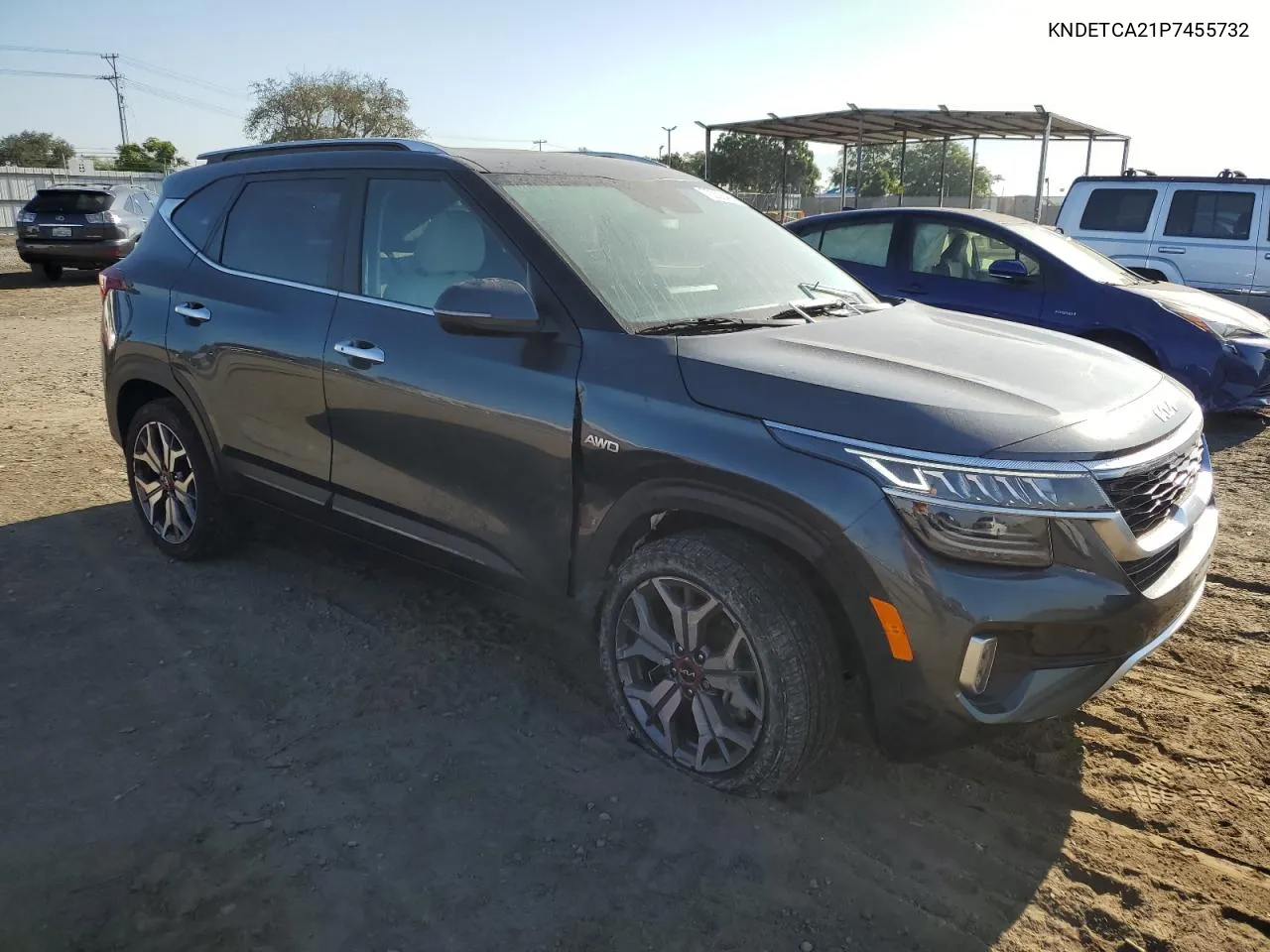 2023 Kia Seltos Sx VIN: KNDETCA21P7455732 Lot: 70308404