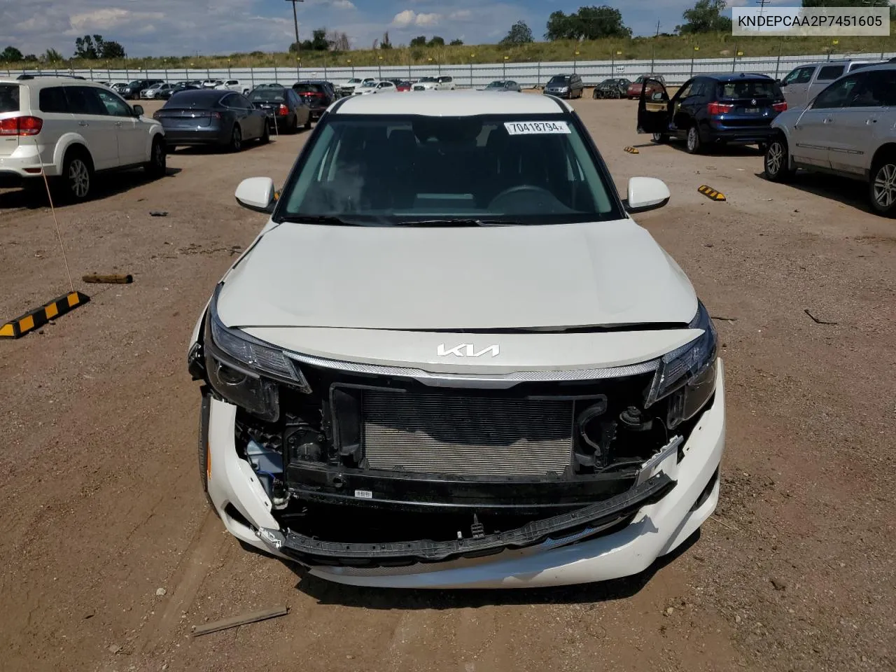 2023 Kia Seltos Lx VIN: KNDEPCAA2P7451605 Lot: 70418794