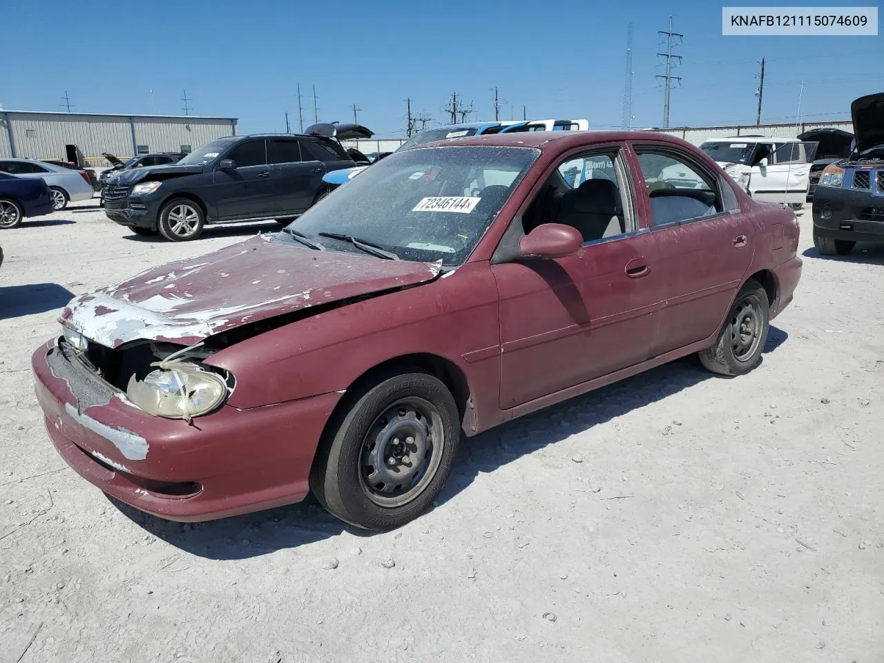 2001 Kia Sephia Base VIN: KNAFB121115074609 Lot: 72346144