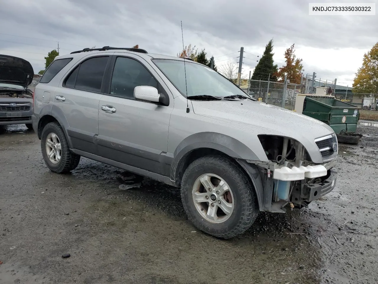 2003 Kia Sorento Ex VIN: KNDJC733335030322 Lot: 77607974