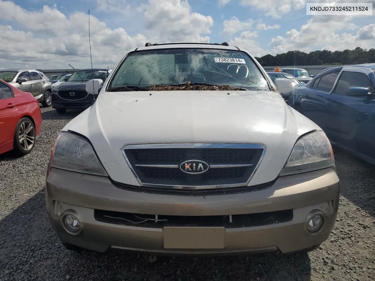 KNDJD733245211524 2004 Kia Sorento Ex