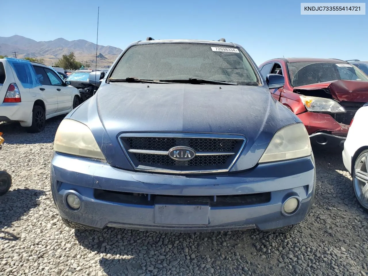 2005 Kia Sorento Ex VIN: KNDJC733555414721 Lot: 72698334