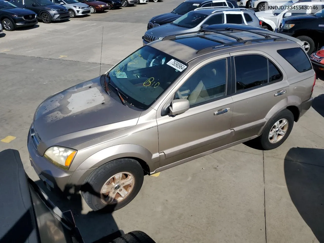 2005 Kia Sorento Ex VIN: KNDJD733455430146 Lot: 75090964