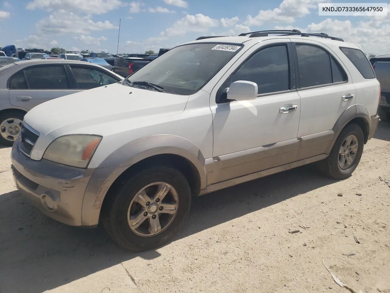 2006 Kia Sorento Ex VIN: KNDJD733365647950 Lot: 60439794