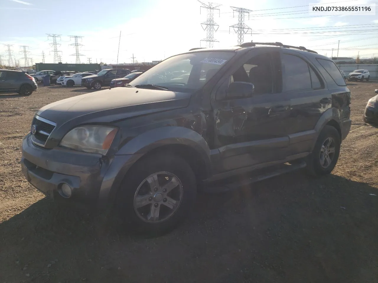 2006 Kia Sorento Ex VIN: KNDJD733865551196 Lot: 77401434