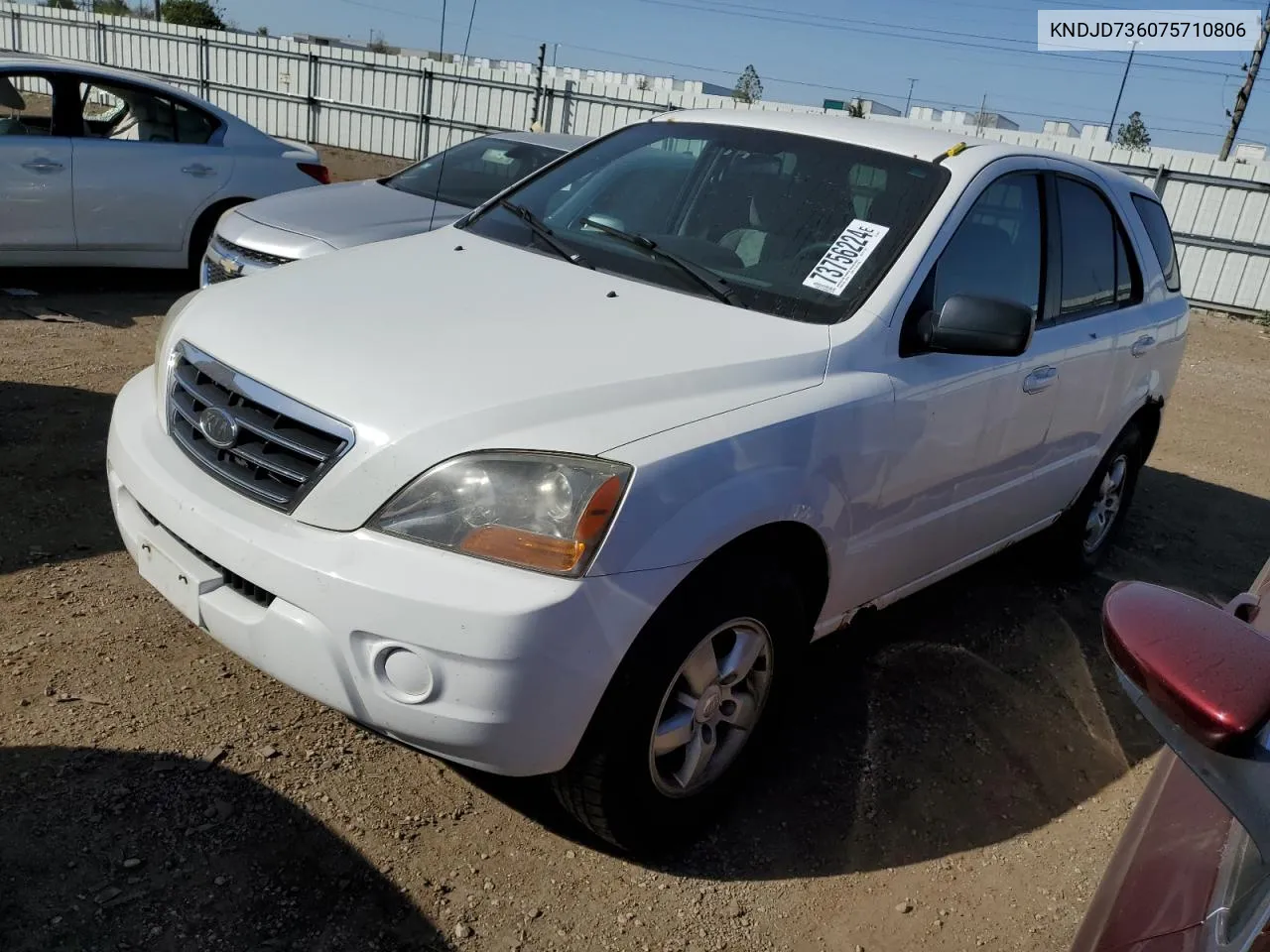 2007 Kia Sorento Ex VIN: KNDJD736075710806 Lot: 73756224