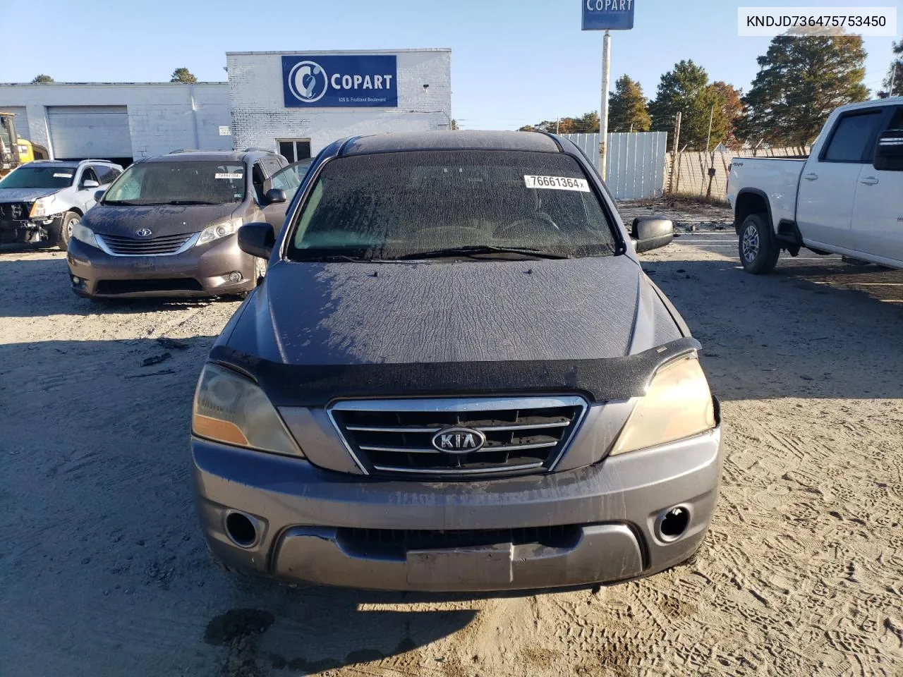 2007 Kia Sorento Ex VIN: KNDJD736475753450 Lot: 76661364