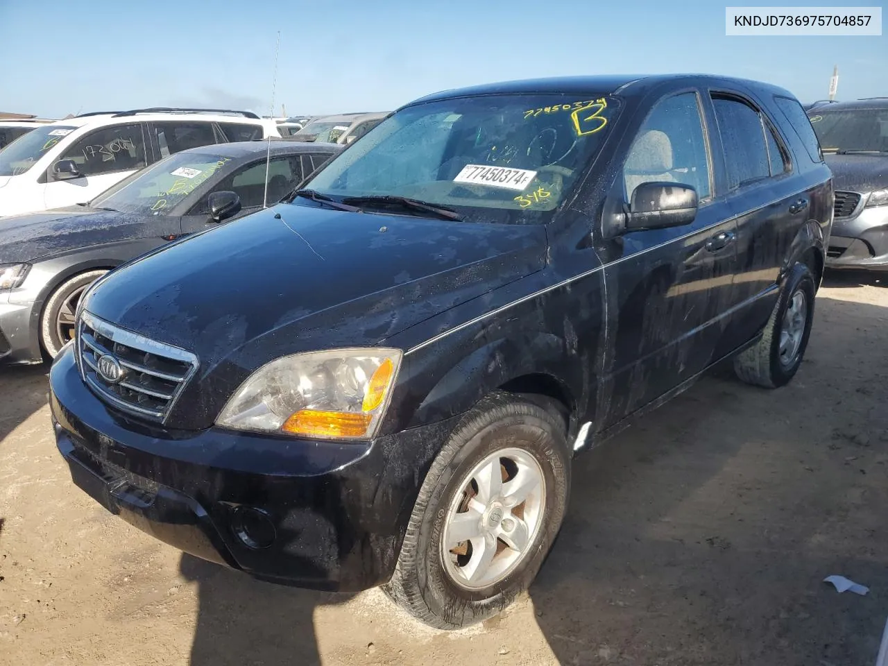 2007 Kia Sorento Ex VIN: KNDJD736975704857 Lot: 77450374