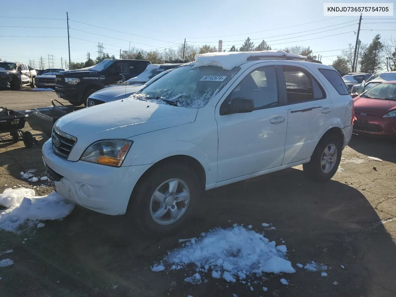 2007 Kia Sorento Ex VIN: KNDJD736575754705 Lot: 80162674