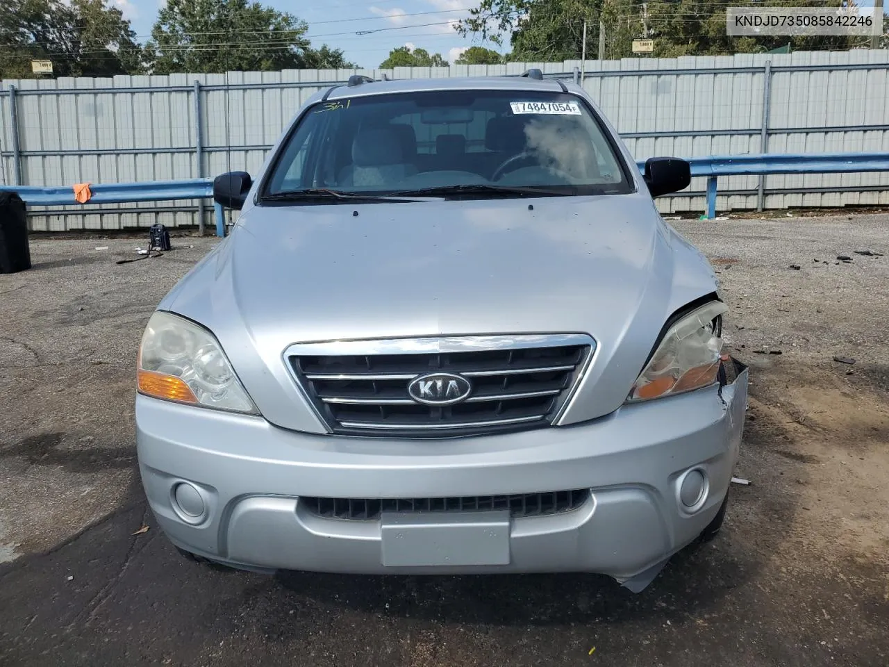 2008 Kia Sorento Ex VIN: KNDJD735085842246 Lot: 74847054