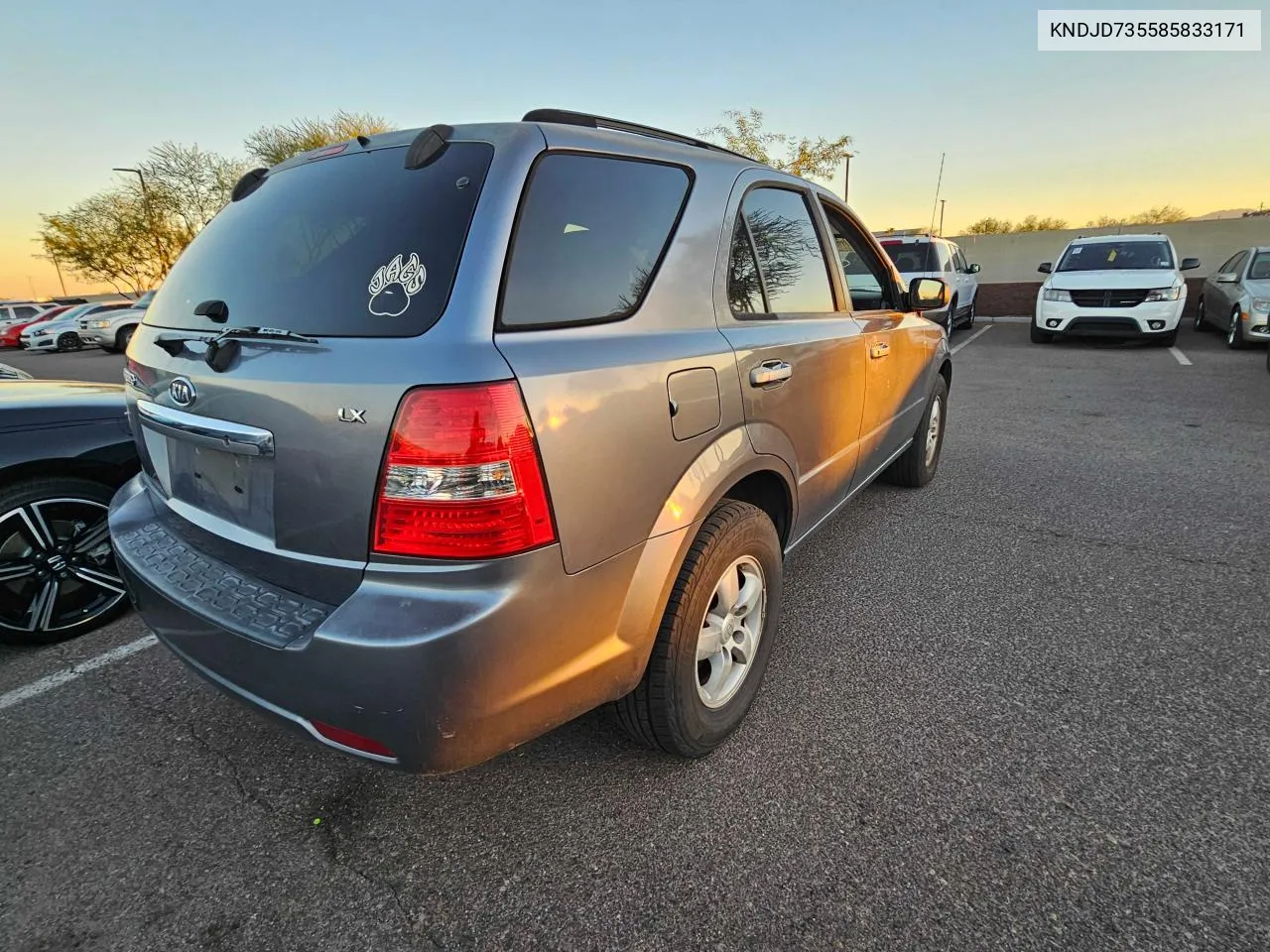 2008 Kia Sorento Ex VIN: KNDJD735585833171 Lot: 81001464