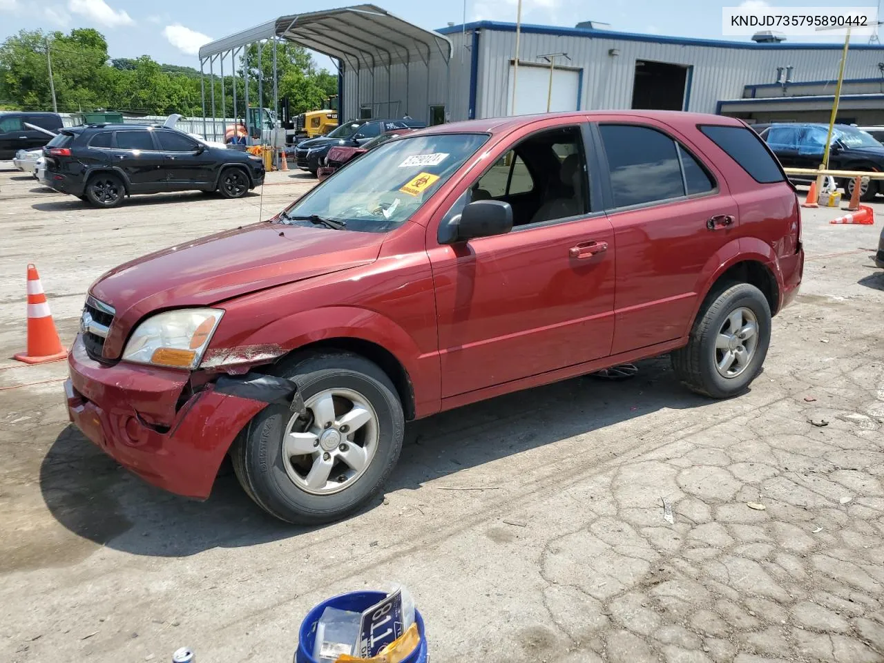 2009 Kia Sorento Lx VIN: KNDJD735795890442 Lot: 57290124