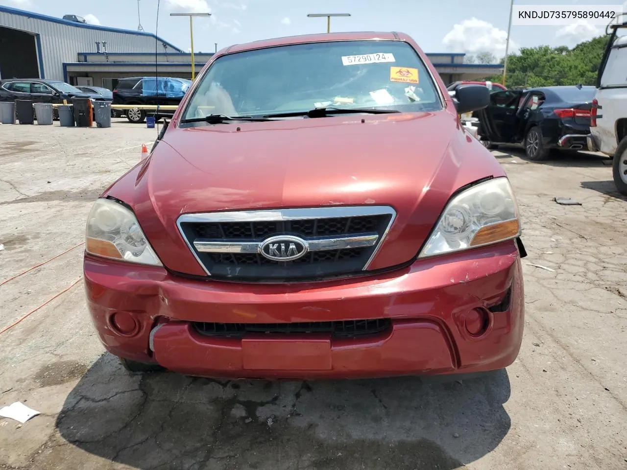 2009 Kia Sorento Lx VIN: KNDJD735795890442 Lot: 57290124