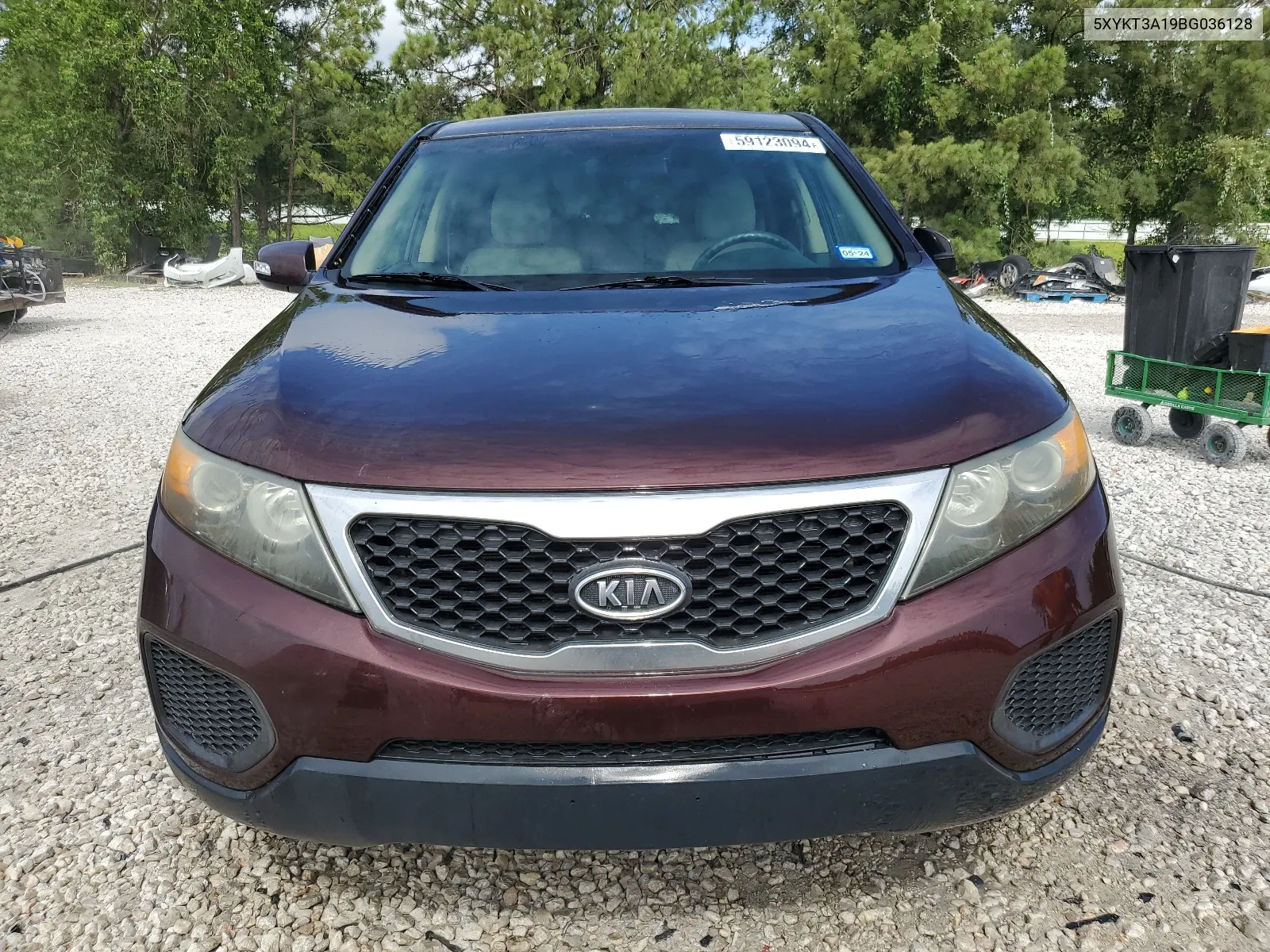 2011 Kia Sorento Base VIN: 5XYKT3A19BG036128 Lot: 59123094