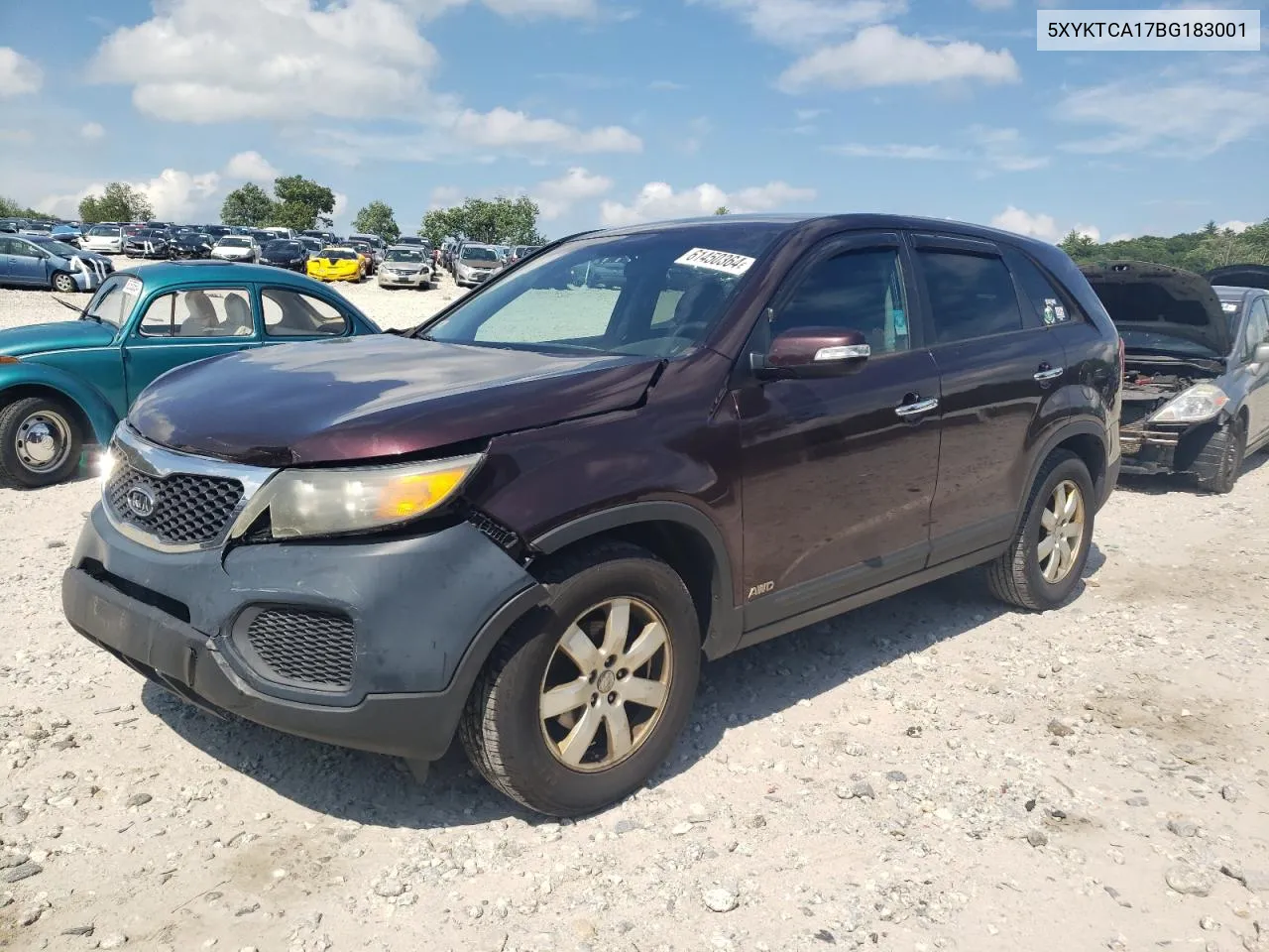 2011 Kia Sorento Base VIN: 5XYKTCA17BG183001 Lot: 61450364