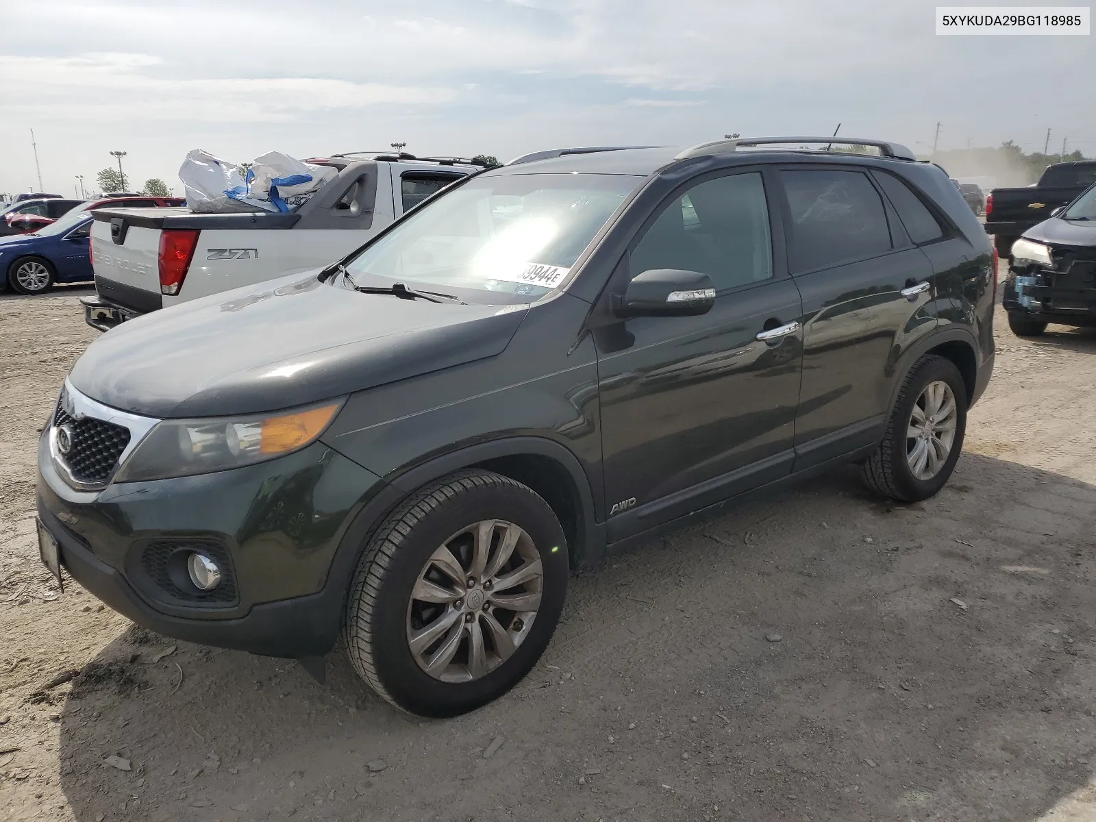 2011 Kia Sorento Ex VIN: 5XYKUDA29BG118985 Lot: 61659944