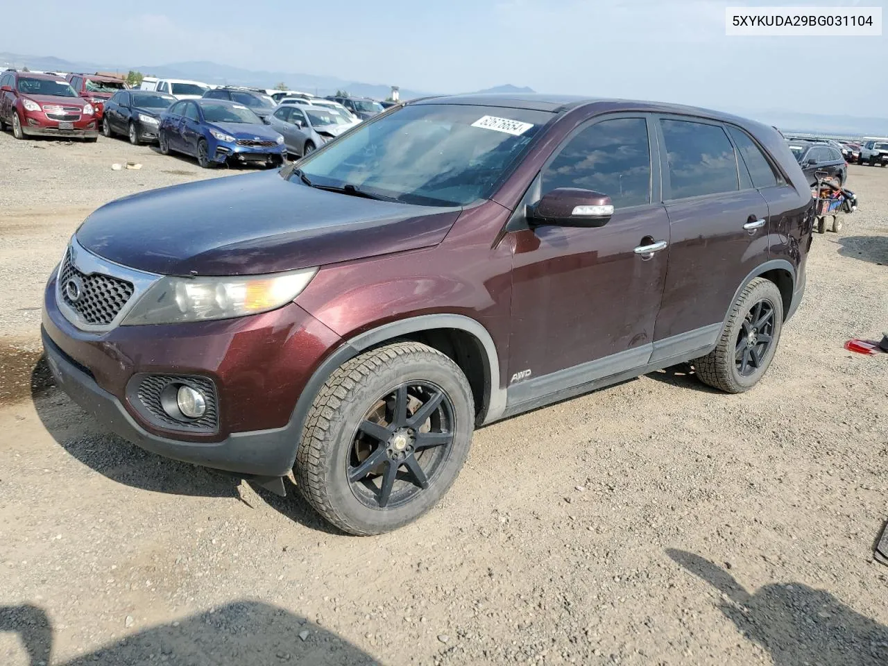 2011 Kia Sorento Ex VIN: 5XYKUDA29BG031104 Lot: 62676654