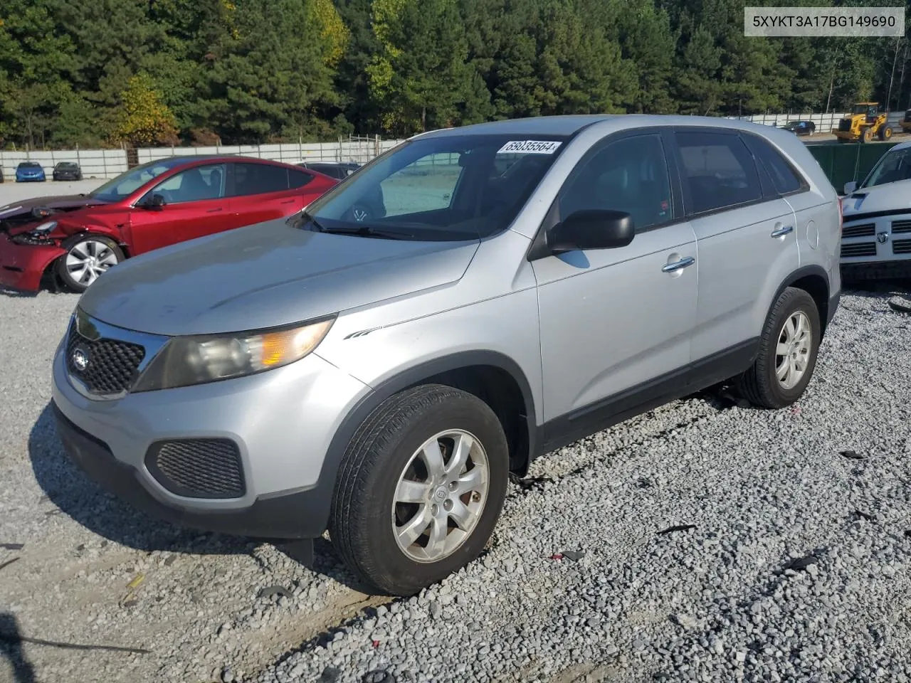 2011 Kia Sorento Base VIN: 5XYKT3A17BG149690 Lot: 69035564