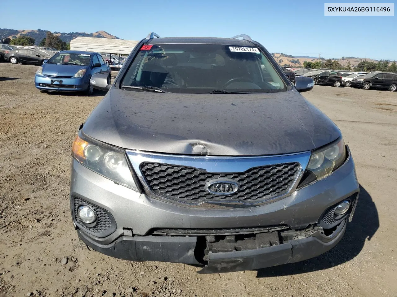 2011 Kia Sorento Ex VIN: 5XYKU4A26BG116496 Lot: 70702174