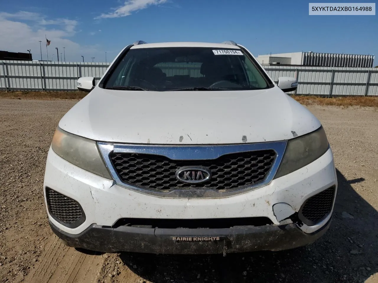 2011 Kia Sorento Base VIN: 5XYKTDA2XBG164988 Lot: 71760194