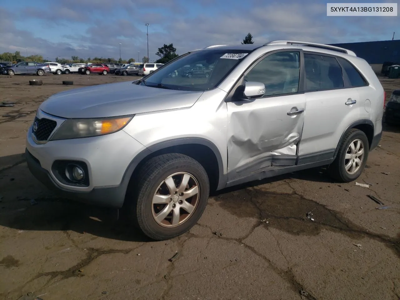 2011 Kia Sorento Base VIN: 5XYKT4A13BG131208 Lot: 72388704