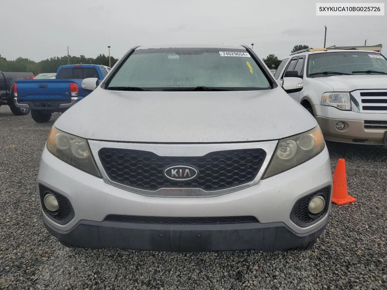 2011 Kia Sorento Ex VIN: 5XYKUCA10BG025726 Lot: 74629654