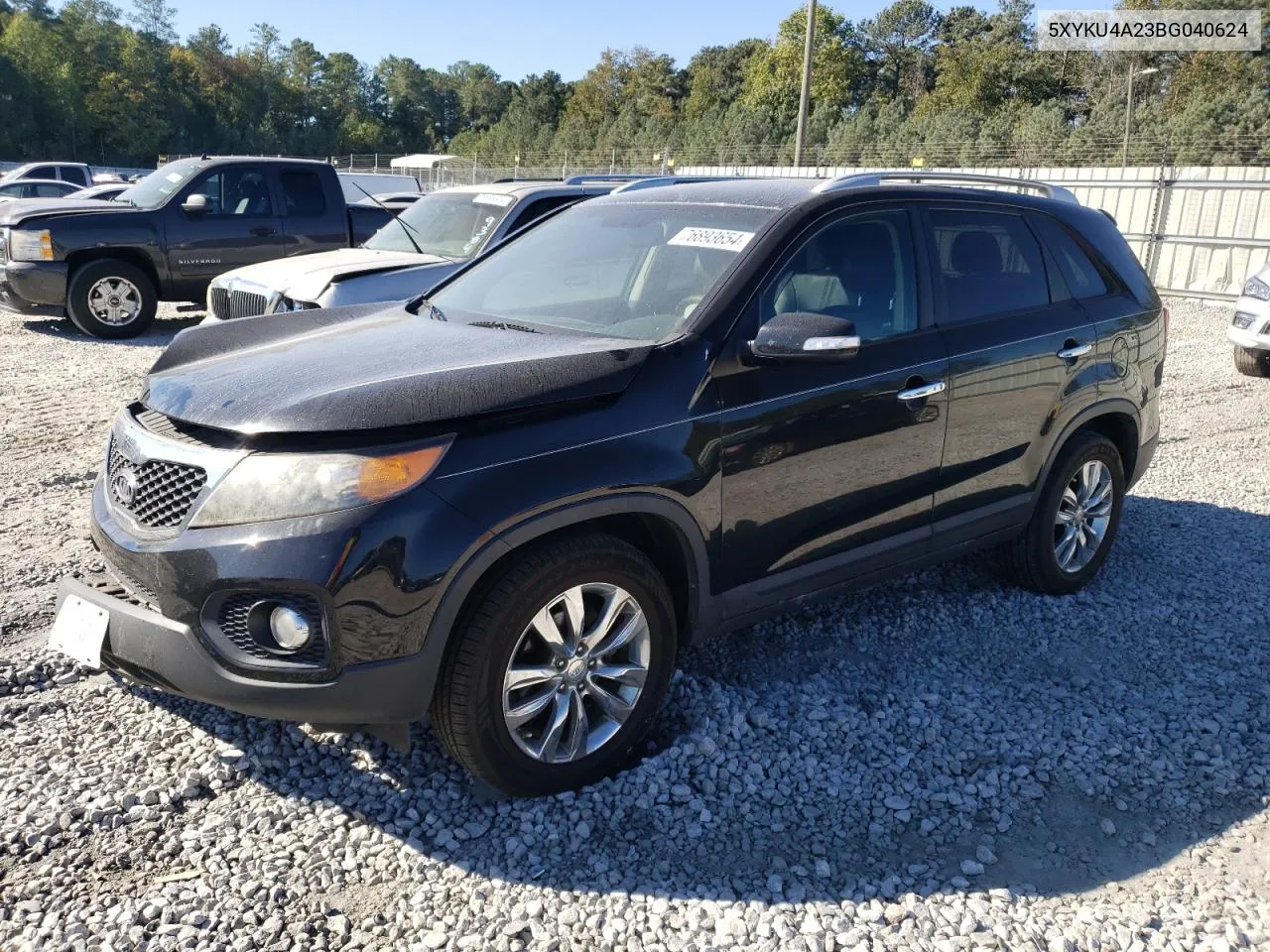 2011 Kia Sorento Ex VIN: 5XYKU4A23BG040624 Lot: 76893654