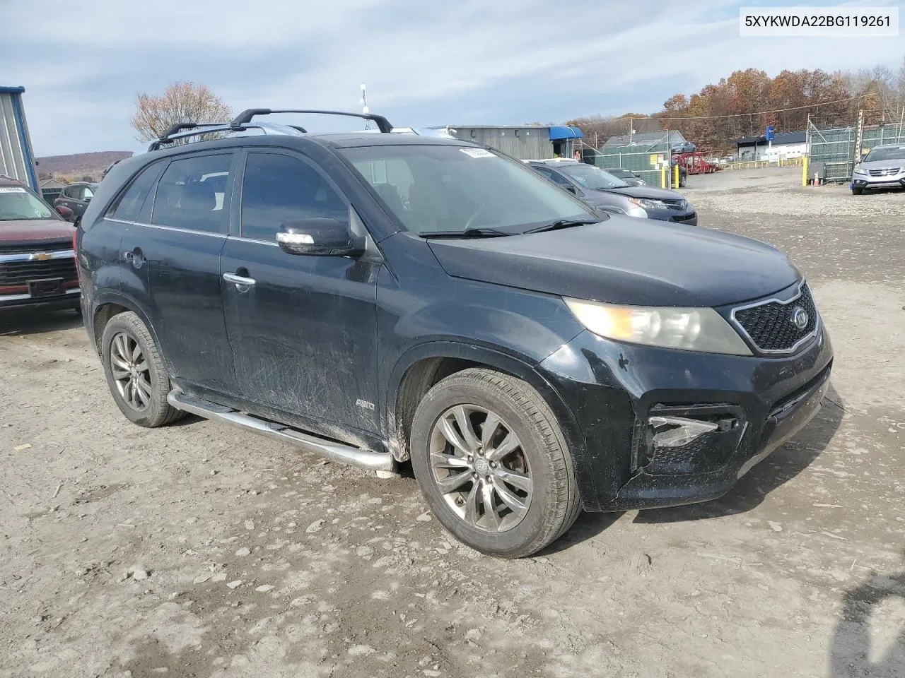 2011 Kia Sorento Sx VIN: 5XYKWDA22BG119261 Lot: 77633014