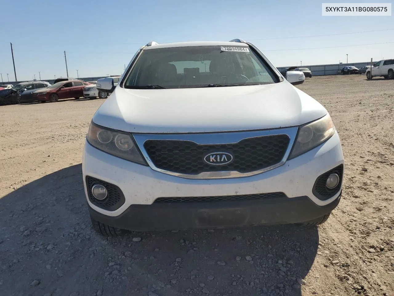 2011 Kia Sorento Base VIN: 5XYKT3A11BG080575 Lot: 78014984