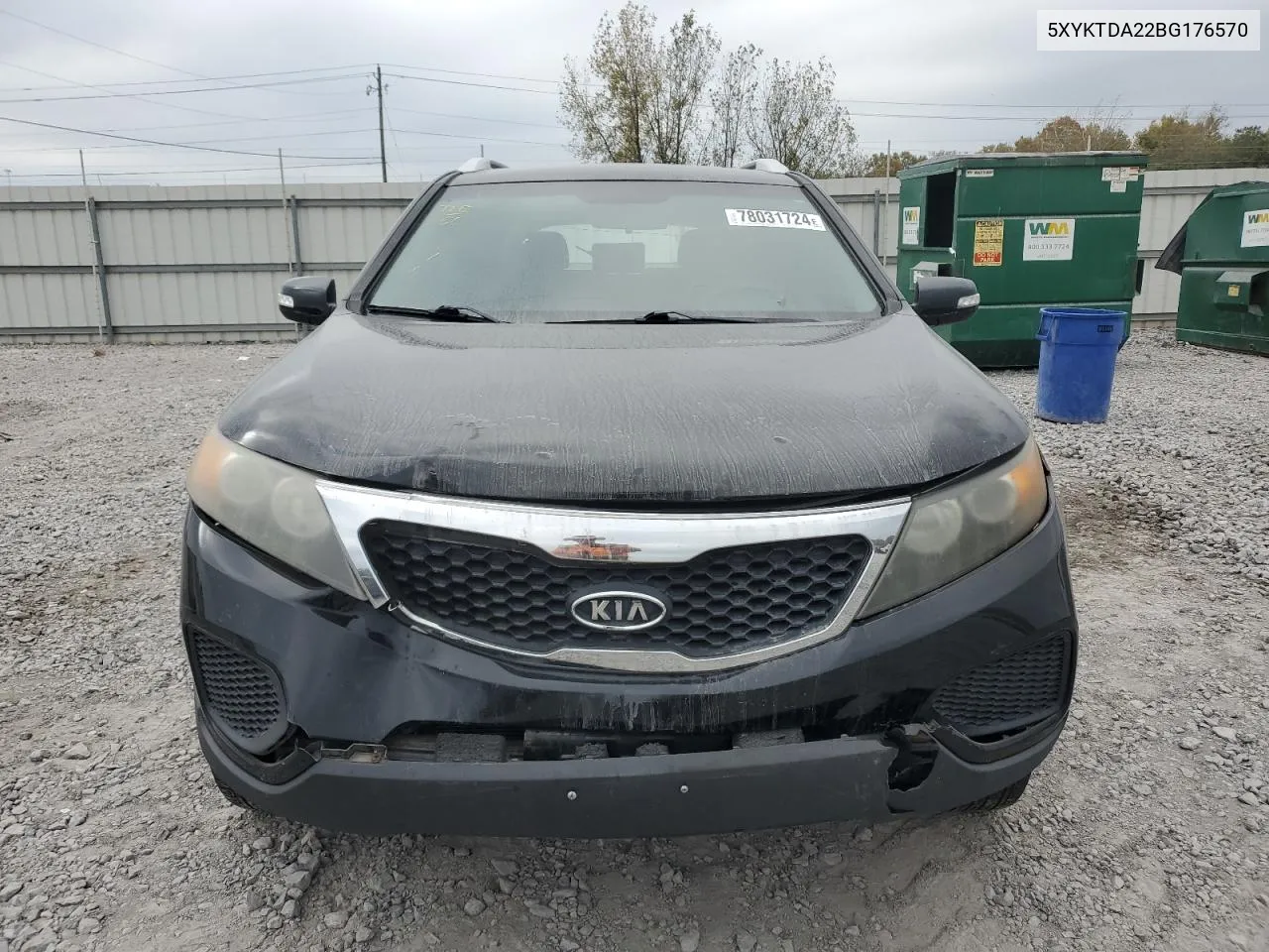 2011 Kia Sorento Base VIN: 5XYKTDA22BG176570 Lot: 78031724