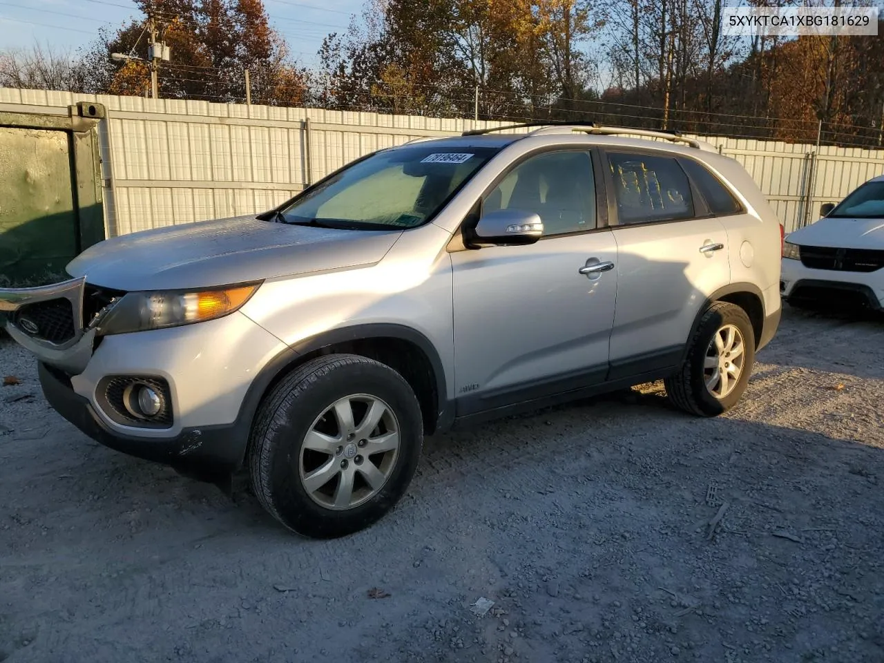 2011 Kia Sorento Base VIN: 5XYKTCA1XBG181629 Lot: 78196464