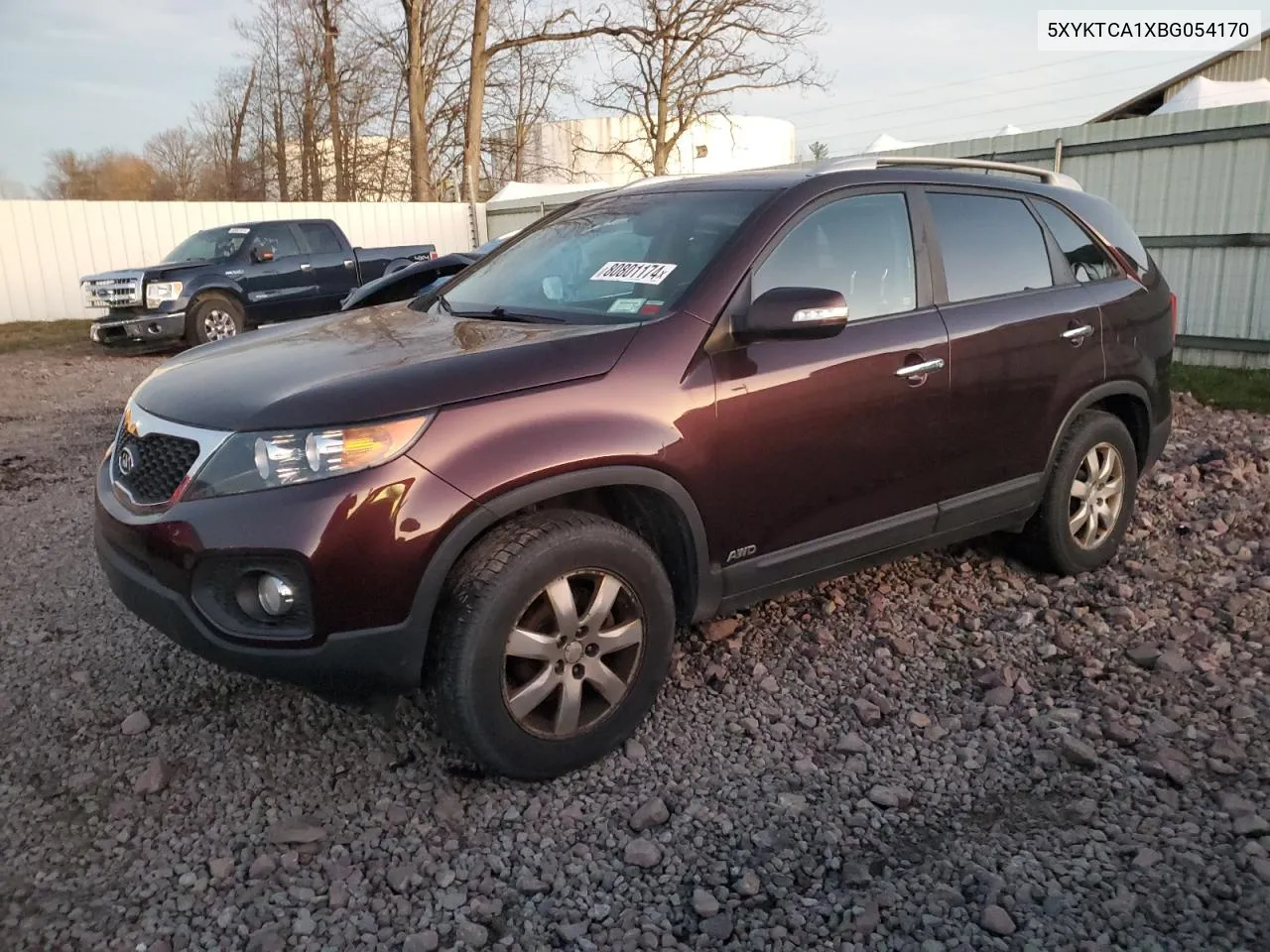 2011 Kia Sorento Base VIN: 5XYKTCA1XBG054170 Lot: 80801174