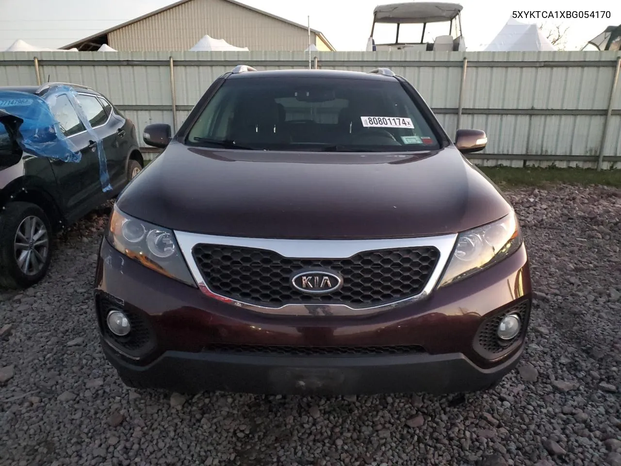 2011 Kia Sorento Base VIN: 5XYKTCA1XBG054170 Lot: 80801174