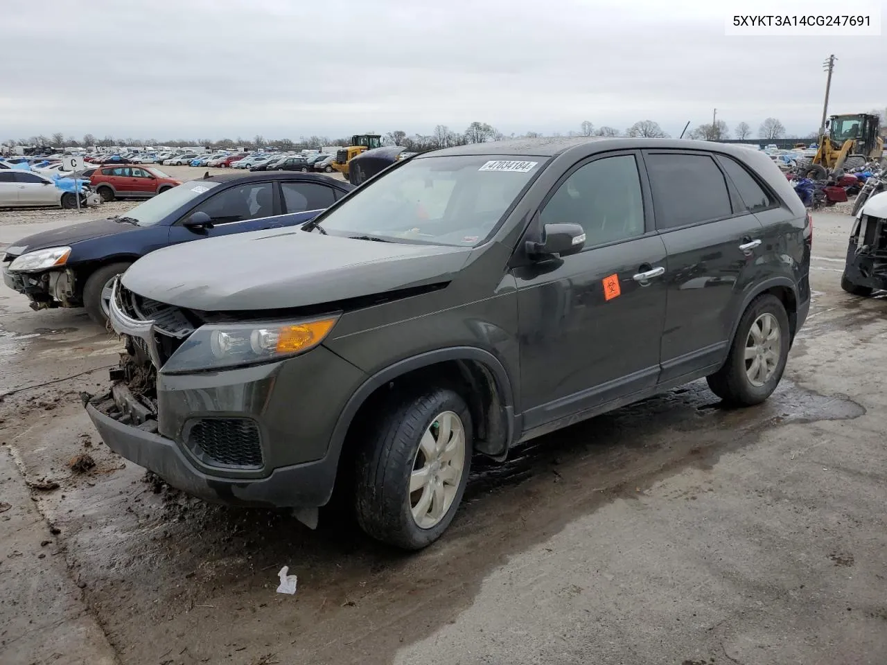 2012 Kia Sorento Base VIN: 5XYKT3A14CG247691 Lot: 47034184