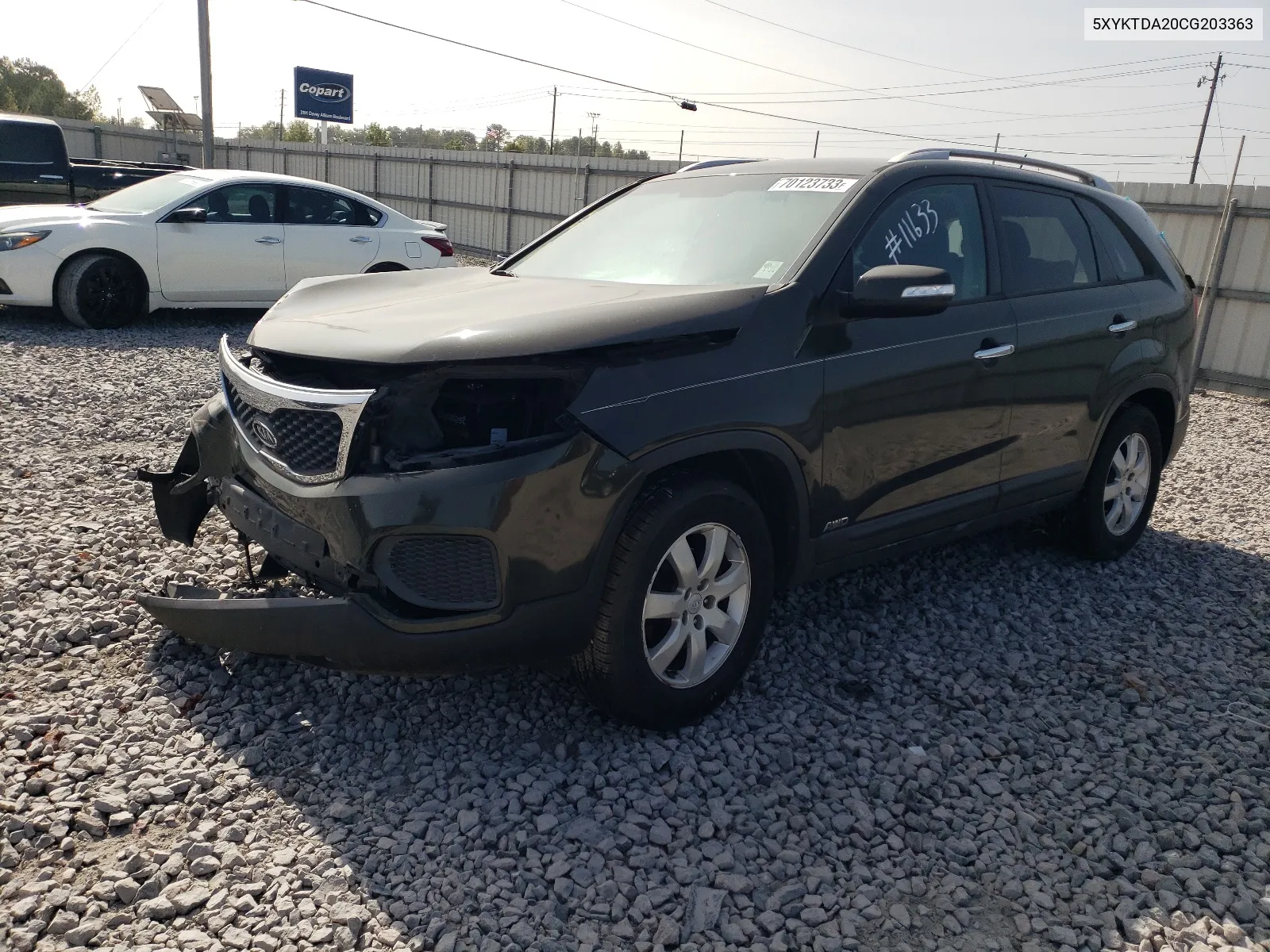 2012 Kia Sorento Base VIN: 5XYKTDA20CG203363 Lot: 57339964