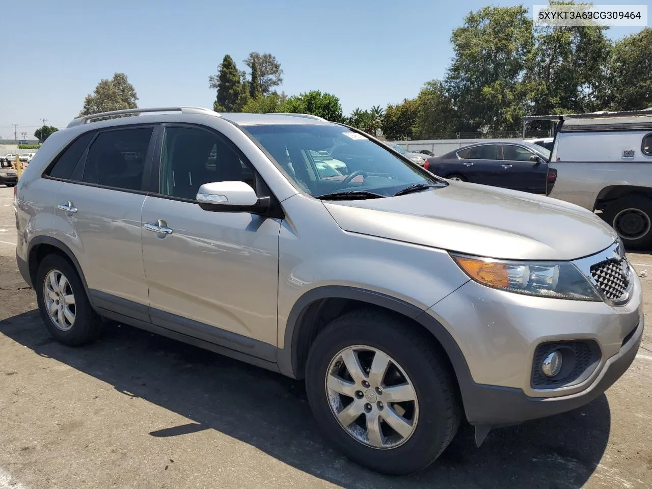 2012 Kia Sorento Base VIN: 5XYKT3A63CG309464 Lot: 60949674